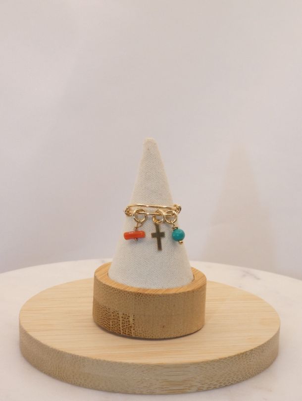 Bague charms artisanale en gold filled — Made of Dreams par Eva bijoux faits main