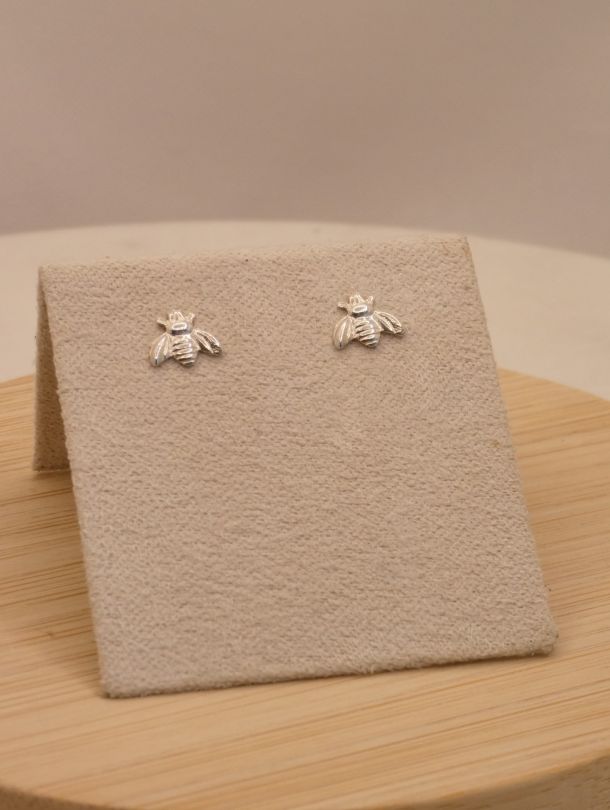 Clous d'oreille BEES abeilles en argent — Made of Dreams par Eva bijoux artisanaux