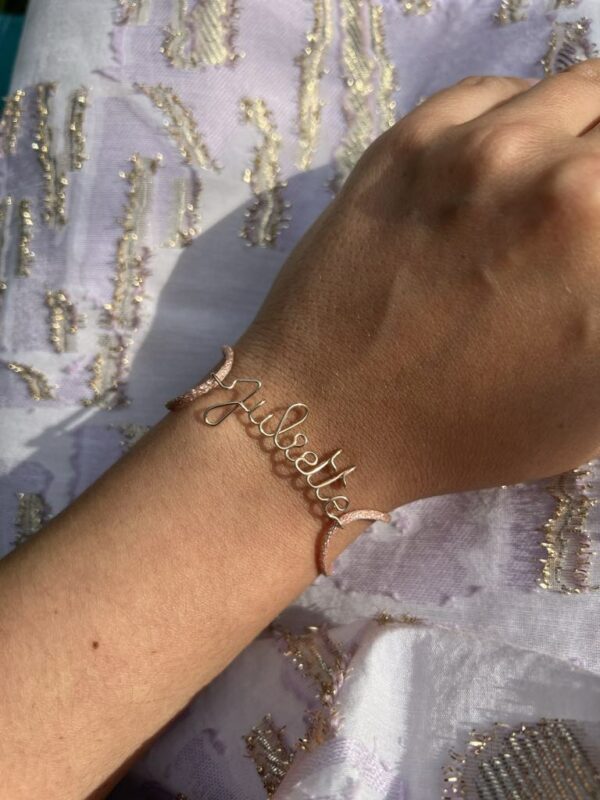 Bracelet cordon écrit personnalisable
