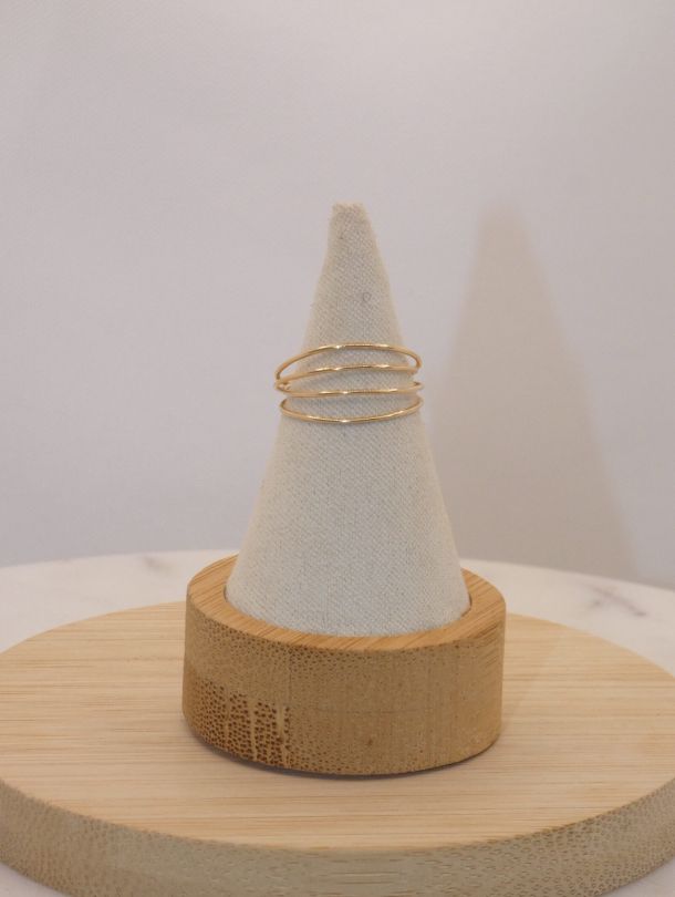 Bague multi rangs STRATA faite main — Made of Dreams par Eva bijoux artisanaux Corse