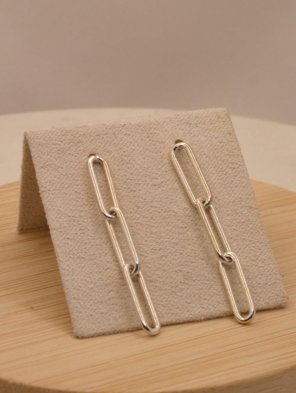 Boucles d'oreilles CHAINS en argent — Made of Dreams par Eva bijoux artisanaux