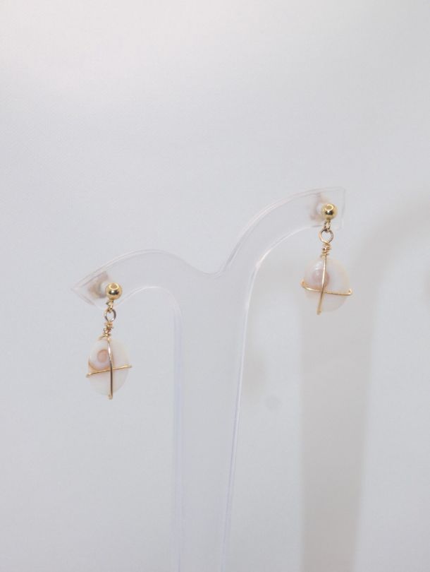 Boucles d'oreilles Oeil de Sainte Lucie — Made of Dreams par Eva bijoux artisanaux Corse